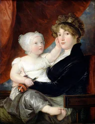Mrs. Benjamin West II with her son Benjamin West III